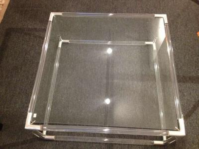 Charles Hollis Jones Charles Hollis Jones Lucite Square Cocktail Table