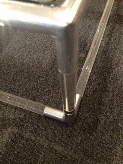 Charles Hollis Jones Charles Hollis Jones Lucite Square Cocktail Table