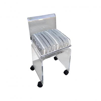 Charles Hollis Jones Charles Hollis Jones Lucite Swivel Vanity Chair Stool