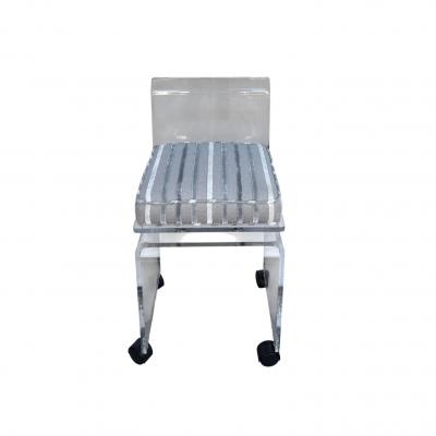 Charles Hollis Jones Charles Hollis Jones Lucite Swivel Vanity Chair Stool