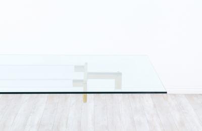 Charles Hollis Jones Charles Hollis Jones Metric Lucite Brass Dining Table