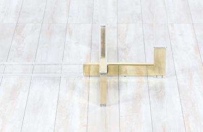 Charles Hollis Jones Charles Hollis Jones Metric Lucite Brass Dining Table