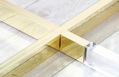 Charles Hollis Jones Charles Hollis Jones Metric Lucite Brass Dining Table