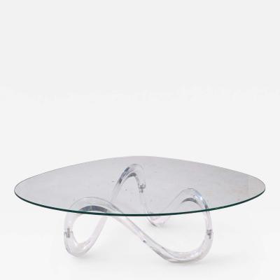 Charles Hollis Jones Charles Hollis Jones Mid Century Lucite Infinity Coffee Table