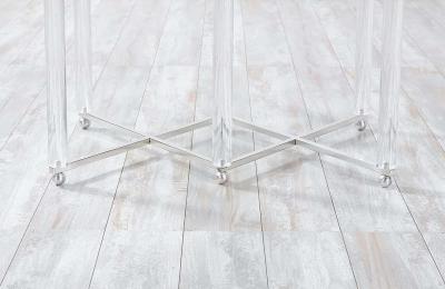 Charles Hollis Jones Charles Hollis Jones Treillage Chrome Lucite Coffee Table