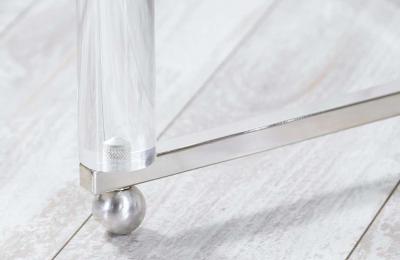 Charles Hollis Jones Charles Hollis Jones Treillage Chrome Lucite Coffee Table