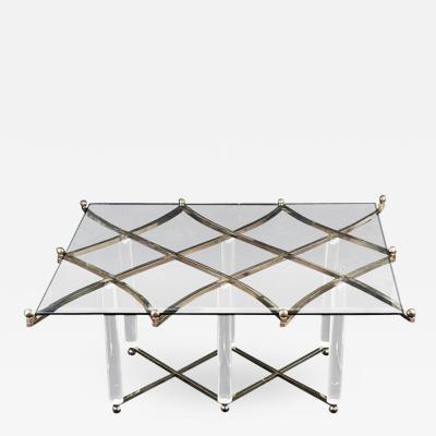 Charles Hollis Jones Charles Hollis Jones Treillage Coffee Table in Polished Nickel