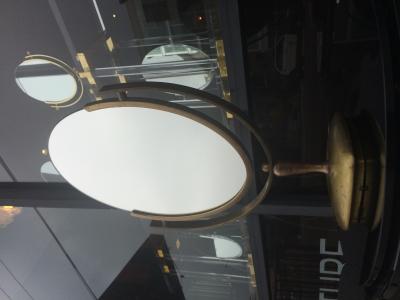 Charles Hollis Jones Charles Hollis Jones Vanity or Table Mirror in Antique Brass