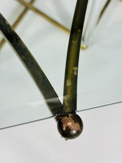 Charles Hollis Jones Custom Charles Hollis Jones Treillage Coffee Table in Brass and Lucite