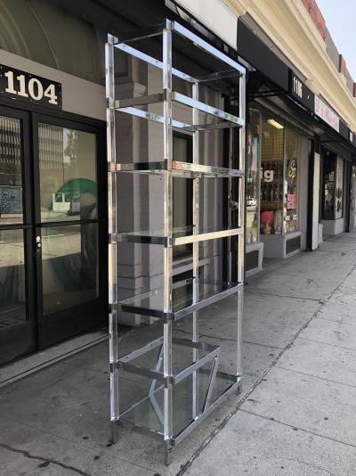 Charles Hollis Jones Custom Lucite and Chrome tag re by Charles Hollis Jones