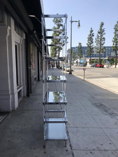 Charles Hollis Jones Custom Lucite and Chrome tag re by Charles Hollis Jones