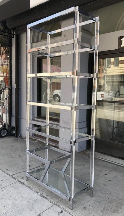 Charles Hollis Jones Custom Lucite and Chrome tag re by Charles Hollis Jones