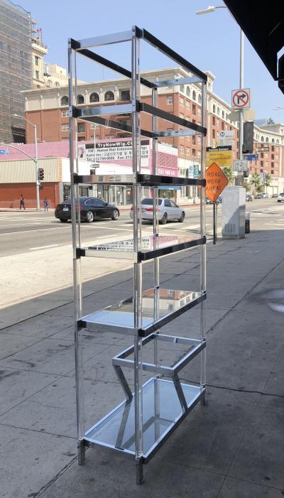 Charles Hollis Jones Custom Lucite and Chrome tag re by Charles Hollis Jones