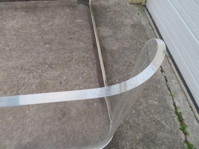 Charles Hollis Jones Excellent Charles Hollis Jones King Size Lucite Waterfall Bed Hollywood Regency