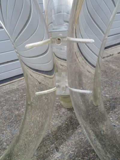 Charles Hollis Jones Fabulous Double Pedestal Lucite Tusk Table Desk by Charles Hollis Jones