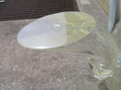 Charles Hollis Jones Fabulous Double Pedestal Lucite Tusk Table Desk by Charles Hollis Jones