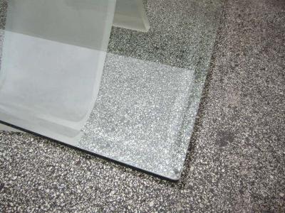 Charles Hollis Jones Fantastically Simple Frosted Lucite Wave Coffee Table Mid century Modern