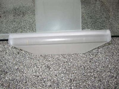 Charles Hollis Jones Fantastically Simple Frosted Lucite Wave Coffee Table Mid century Modern