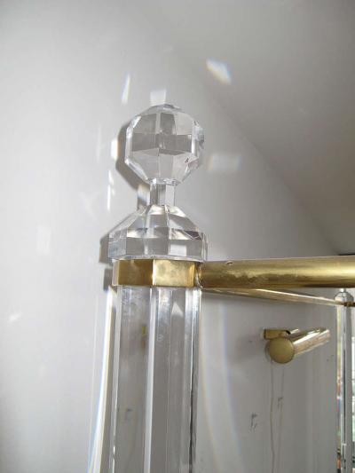 Charles Hollis Jones GREAT LUCITE FOUR POSTER BED ATTRIBUTED TO CHARLES HOLLIS JONES