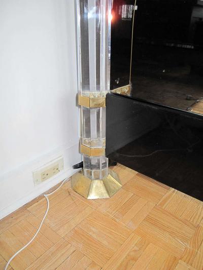 Charles Hollis Jones GREAT LUCITE FOUR POSTER BED ATTRIBUTED TO CHARLES HOLLIS JONES