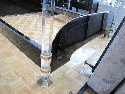 Charles Hollis Jones GREAT LUCITE FOUR POSTER BED ATTRIBUTED TO CHARLES HOLLIS JONES