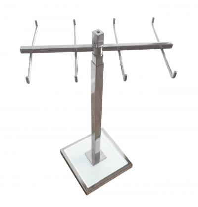 Charles Hollis Jones Height Adjustable Tie Jewelry Holder in Lucite Nickel by Charles Hollis Jones