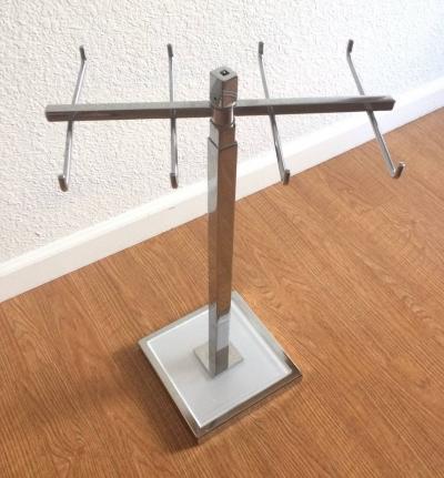 Charles Hollis Jones Height Adjustable Tie Jewelry Holder in Lucite Nickel by Charles Hollis Jones