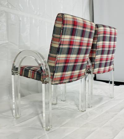 Charles Hollis Jones His Hers Lucite Armchairs by Charles Hollis Jones Signed Dated 1972