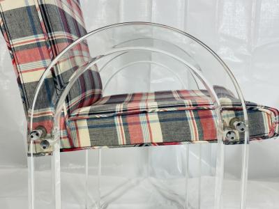 Charles Hollis Jones His Hers Lucite Armchairs by Charles Hollis Jones Signed Dated 1972