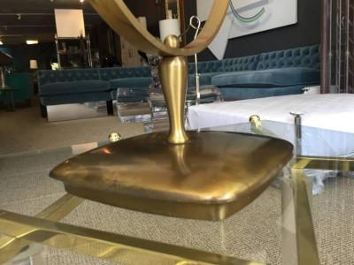 Charles Hollis Jones Large Brass Vanity Mirror by Charles Hollis Jones