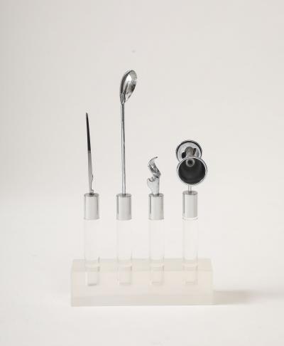 Charles Hollis Jones Lucite Bar Set