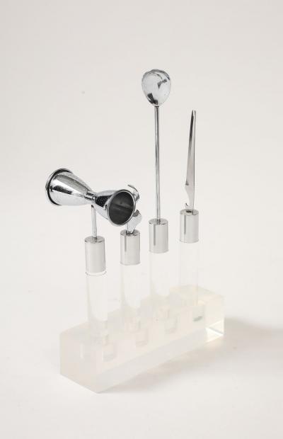 Charles Hollis Jones Lucite Bar Set