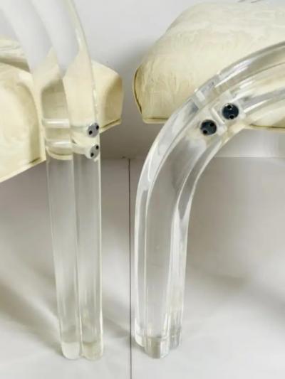 Charles Hollis Jones Lucite Lounge Chair Ottoman by Charles Hollis Jones Waterfall Collection