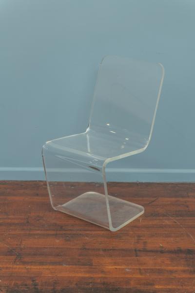 Charles Hollis Jones Lucite Side Chair
