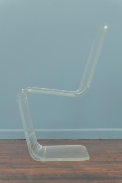 Charles Hollis Jones Lucite Side Chair