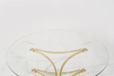 Charles Hollis Jones Lucite and Brass Coffee Table by Charles Hollis Jones C 1970s