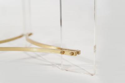 Charles Hollis Jones Lucite and Brass Coffee Table by Charles Hollis Jones C 1970s