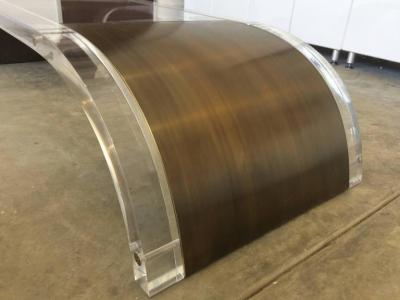 Charles Hollis Jones Lucite and Brass Coffee Table by Charles Hollis Jones Signed and Dated