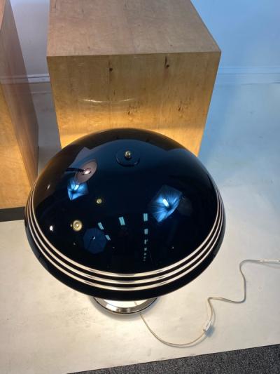 Charles Hollis Jones MODERN PAIR OF BLACK AND CLEAR LUCITE LAMPS
