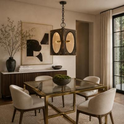 Charles Hollis Jones Marian Jamieson Hollis Lucite Bronze Pendant Light Charles Hollis Jones