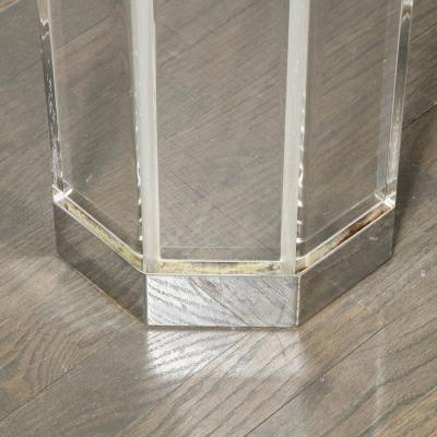 Charles Hollis Jones Mid Century Modernist Lucite and Chrome Dining Table by Charles Hollis Jones