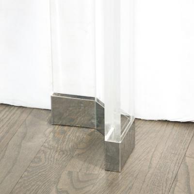 Charles Hollis Jones Mid Century Modernist Lucite and Chrome Dining Table by Charles Hollis Jones