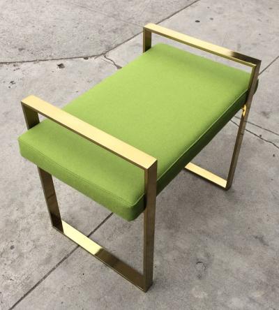 Charles Hollis Jones Pair of Charles Hollis Jones Benches in Polished Brass