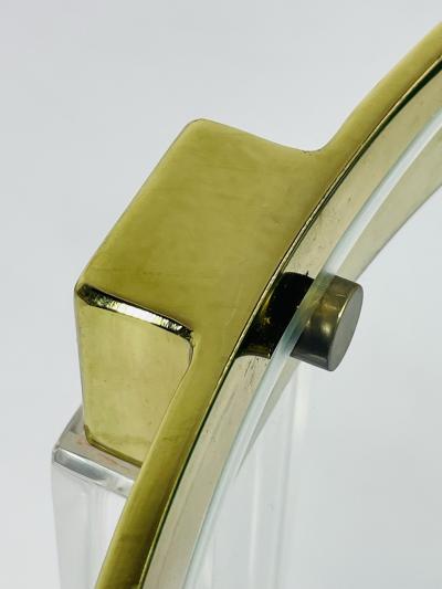 Charles Hollis Jones Pair of Lucite Brass Side tables by Charles Hollis Jones Classic Wolf Table 