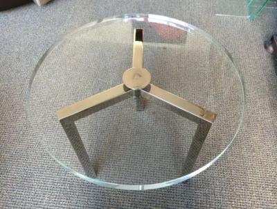 Charles Hollis Jones Pair of Lucite and Nickel Side Tables by Charles Hollis Jones