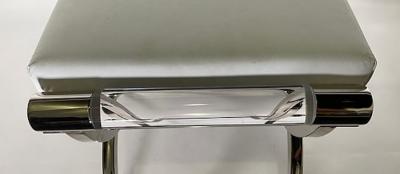 Charles Hollis Jones Pr American Modern Lucite Nickel Curule Form Benches Charles Hollis Jones