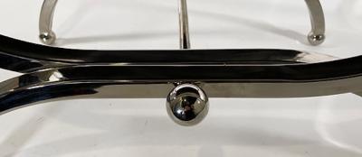 Charles Hollis Jones Pr American Modern Lucite Nickel Curule Form Benches Charles Hollis Jones