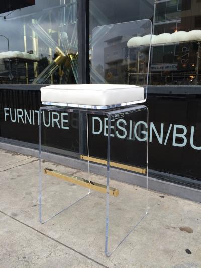 Charles Hollis Jones Set of Four Waterfall Bar Stools by Charles Hollis Jones