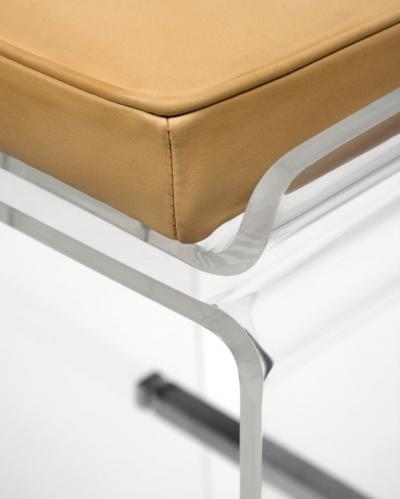Charles Hollis Jones Set of Four Waterfall Bar Stools by Charles Hollis Jones