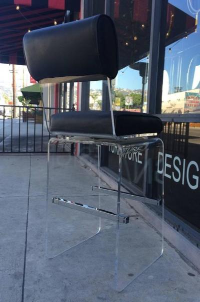 Charles Hollis Jones Set of Four Waterfall Bar Stools by Charles Hollis Jones